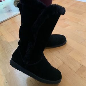 Women’s Black Suede Tall Winter Boots